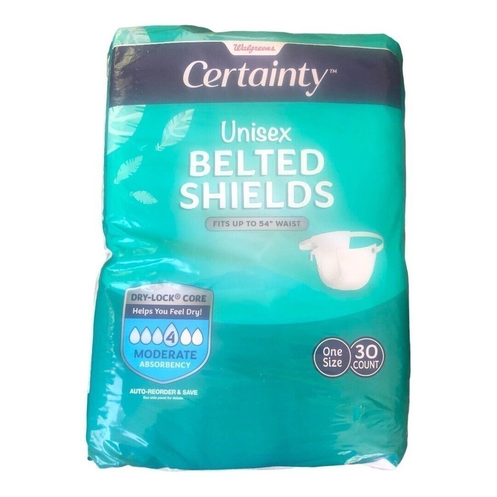 Walgreens Certainty Adjustable Unisex Underwear 30Ct Up to 54" Waist